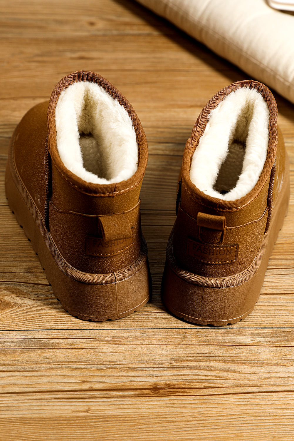 Chestnut Faux Fur Lined Suede Snow Boots