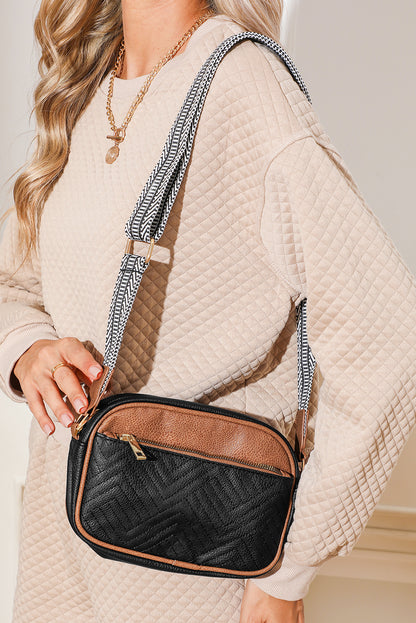 Chestnut Quilted Faux Leather Shoulder Bag